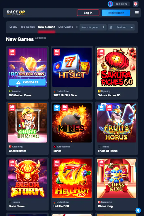 Game at Race Casino